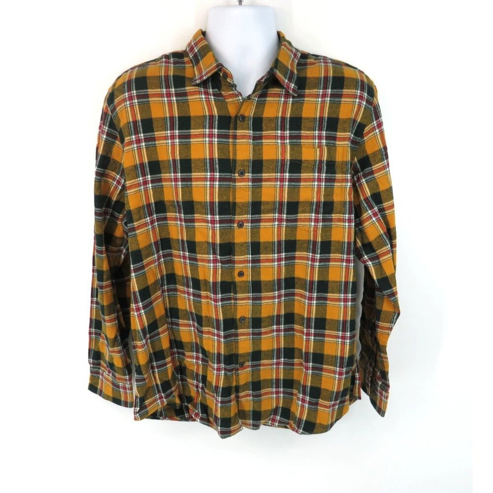 Amazon Essentials Men's Multicolor Plaid Button Up Shirt Large NWT